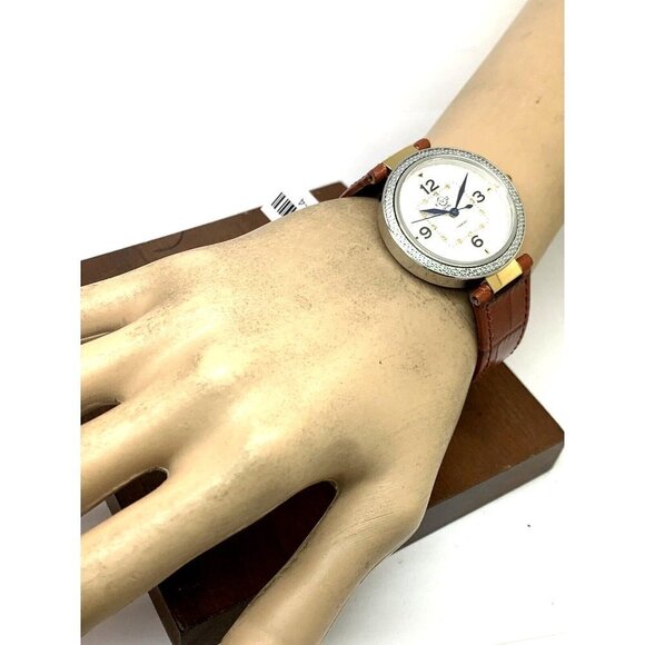 GV2 by Gevril Women\'s Watch 14203-4 Piemonte Swiss Quartz Silver Brown L… main image 4